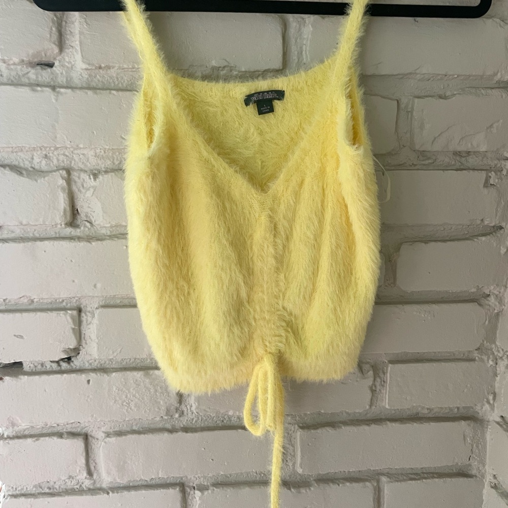 Wild Fable Yellow Fluffy Tank Size L